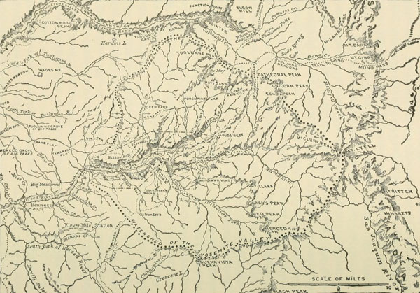 MAP OF THE YOSEMITE VALLEY