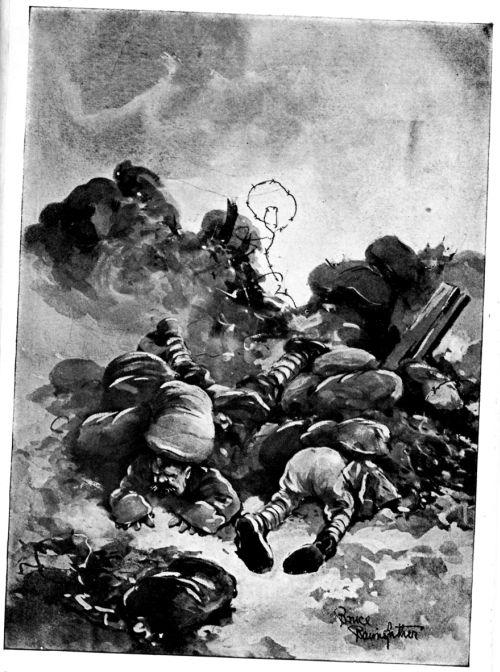 Subterranean Voice, Commenting on the Abnormal Activity of the Mortar Across the Way: They're devils to snipe, ain't they, Bill?