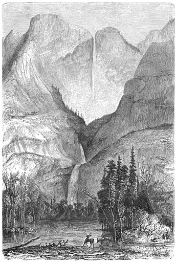 Landschap in de vallei van Yosemiti.