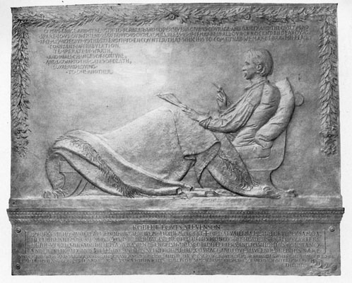 Bas-relief of Robert Louis Stevenson by Saint-Gaudens