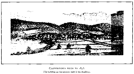 COOPERSTOWN PRIOR TO 1835.