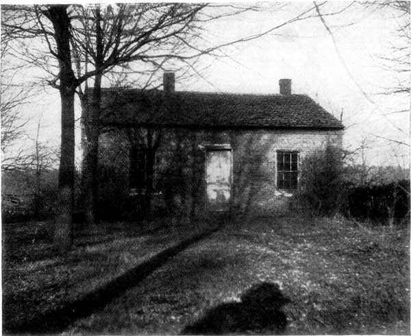 SCHOOLHOUSE AT BRUCEVILLE, INDIANA, WHERE LINCOLN SPOKE FOR CLAY IN 1844.