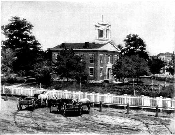 COURTHOUSE AT PETERSBURG, MENARD COUNTY, WHERE LINCOLN WAS NOMINATED FOR CONGRESS.