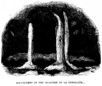 ICE-COLUMNS IN THE GLACIÈRE OF LA GENOLLIÈRE.