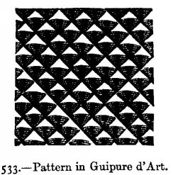 Pattern in Guipure d'Art.