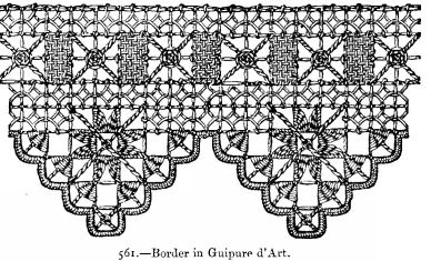 Border in Guipure d'Art.