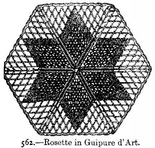 Rosette in Guipure d'Art.