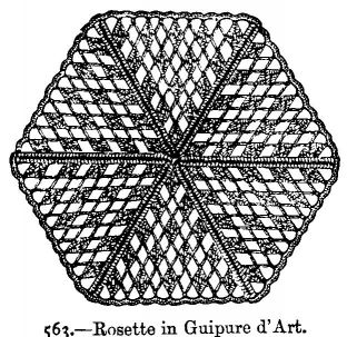 Rosette in Guipure d'Art.