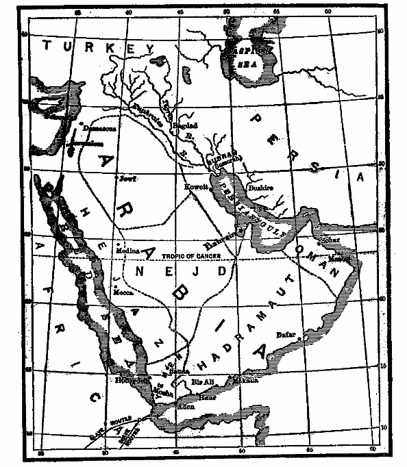 MAP OF ARABIA.