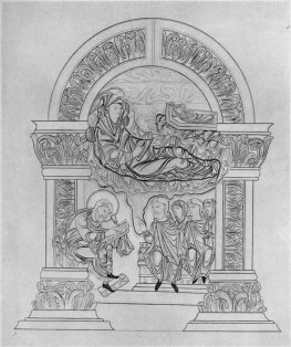 PLATE V  NATIVITY OF ST. JOHN THE BAPTIST, BENEDICTIONAL OF ETHELWOLD