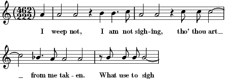 [Figure 43: I weep not, I am not sighing,  tho' thou art from me taken.  What use to sigh]