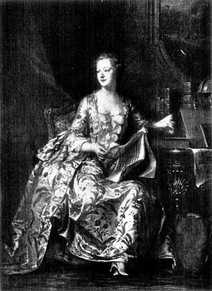 Portrait of Madame de Pompadour. De la Tour.