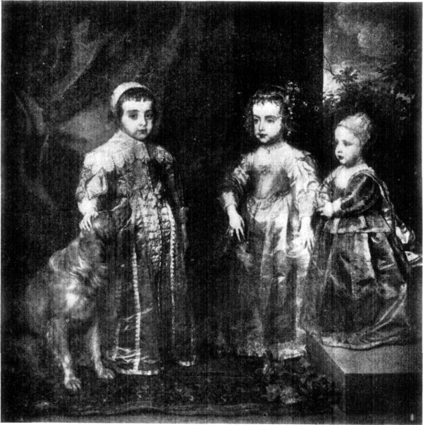 Portrait of the Children of Charles I. Van Dyck.