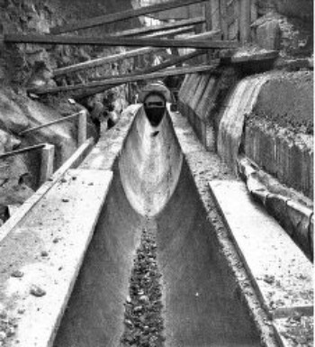 CONCRETE SEWER BACK OF SIDE WALL, BROADWAY AND 56TH STREET