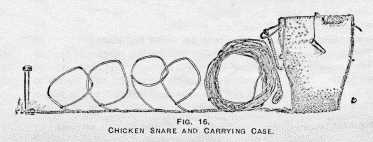 FIG. 16. CHICKEN SNARE AND CARRYING CASE.