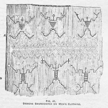 FIG. 41. DESIGNS EMBROIDERED ON MEN'S CLOTHING.