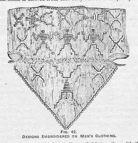 FIG. 42. DESIGNS EMBROIDERED ON MEN'S CLOTHING.