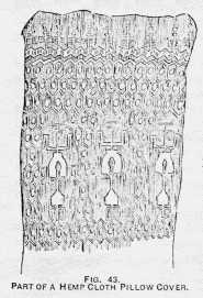 FIG. 43. PART OF A HEMP CLOTH PILLOW COVER.