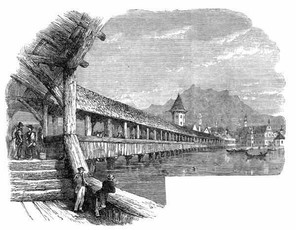 THE OLD BRIDGE, LUCERNE.