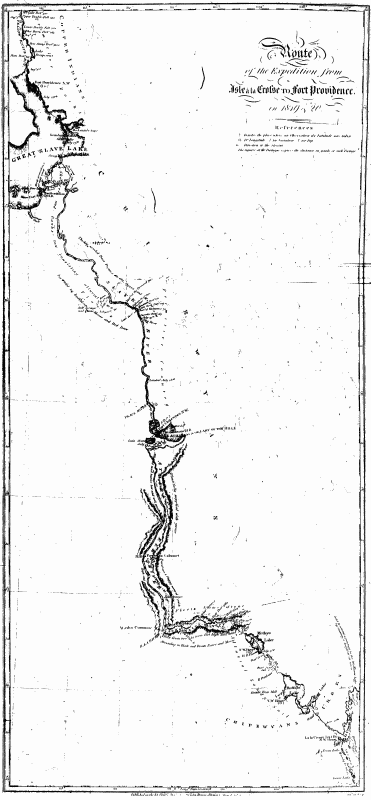 Route of the Expedition from Isle à la Crosse to Fort Providence