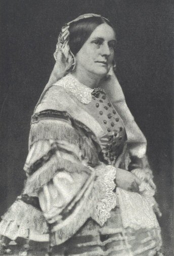 Elizabeth Davis Bancroft.  Probably taken at Brady’s National Gallery, New York, sometime after her return from England; from a picture owned by Elizabeth B. Bliss