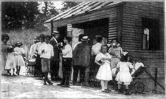 A MILK STATION IN A CITY PARK