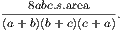 ---8abc.s.area---- (a+ b)(b+c)(c+ a). 
