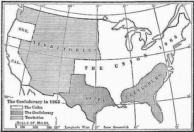 The Confederacy in 1863