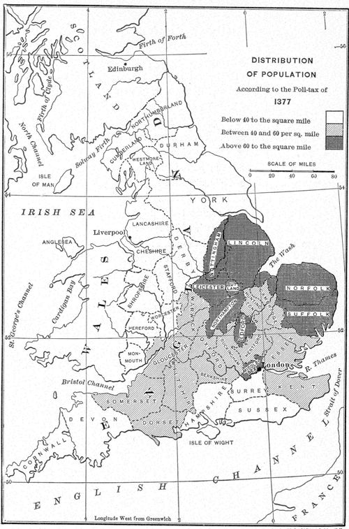 Distribution Of Population According To The Poll-Tax Of 1377.