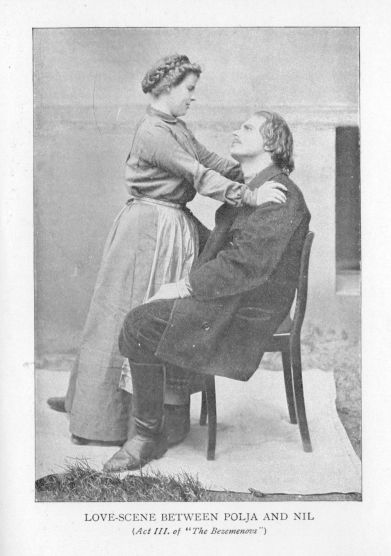 Love-scene between Polja and Nil (_Act III. of "The Bezemenovs"_)