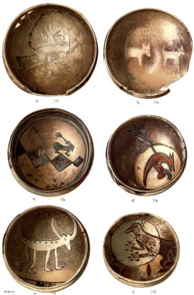 PL. CXXX— FOOD BOWLS WITH FIGURES OF QUADRUPEDS FROM SIKYATKI