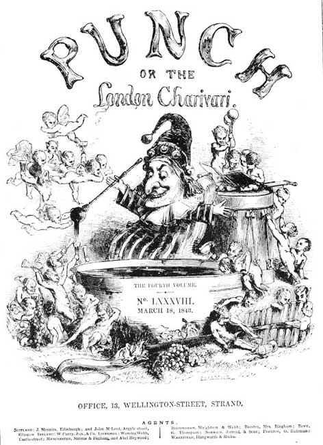 PUNCH'S FOURTH WRAPPER. DESIGNED BY SIR JOHN GILBERT. JANUARY, 1843.