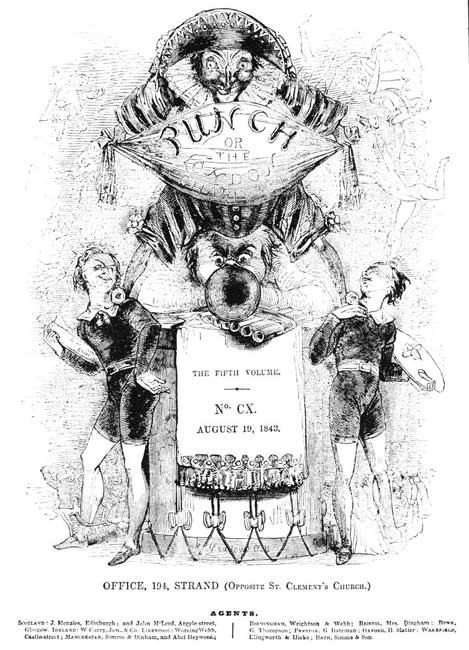 PUNCH'S FIFTH WRAPPER, DESIGNED BY KENNY MEADOWS. JULY, 1843.