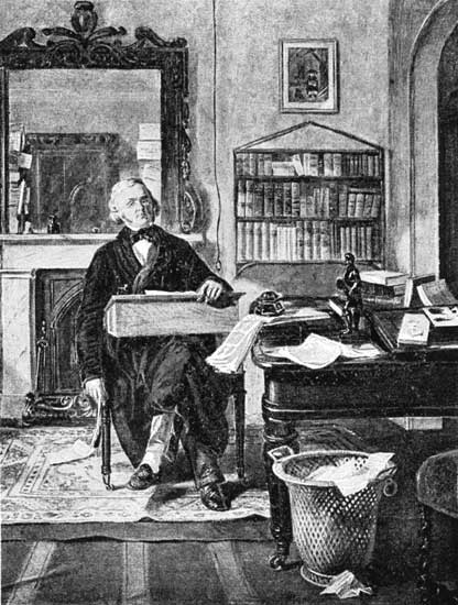 THACKERAY IN HIS STUDY.