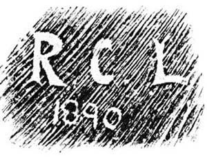 R. C. LEHMANN'S INITIALS.