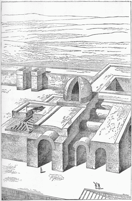 9.—BUILDING IN BAKED BRICK (MODERN). (Perrot and Chipiez.)