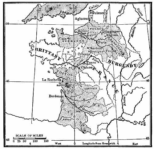 Possessions of the English King in France upon the Accession of Henry VI, 1424