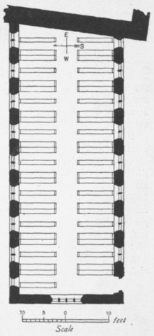 Fig. 88. Conjectural plan of the Library over the Prior's Chapel at Christ Church, Canterbury.