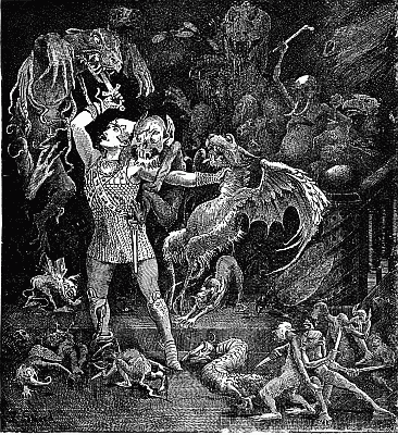 ILLUSTRATION FROM "THE RED FAIRY BOOK." BY LANCELOT SPEED (LONGMANS, GREEN AND CO.)