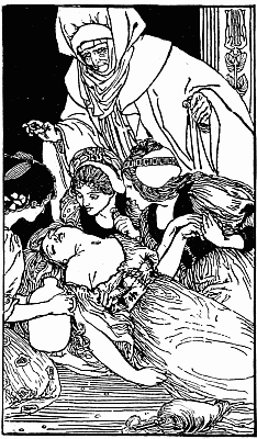 ILLUSTRATION FROM "THE SLEEPING BEAUTY." BY R. ANNING BELL (DENT AND CO.)