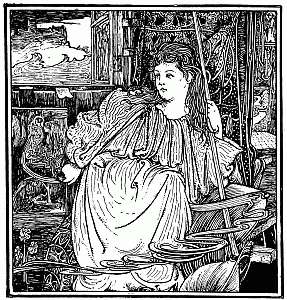 ILLUSTRATION FROM "MAKE BELIEVE." BY CHARLES ROBINSON (JOHN LANE. 1896)