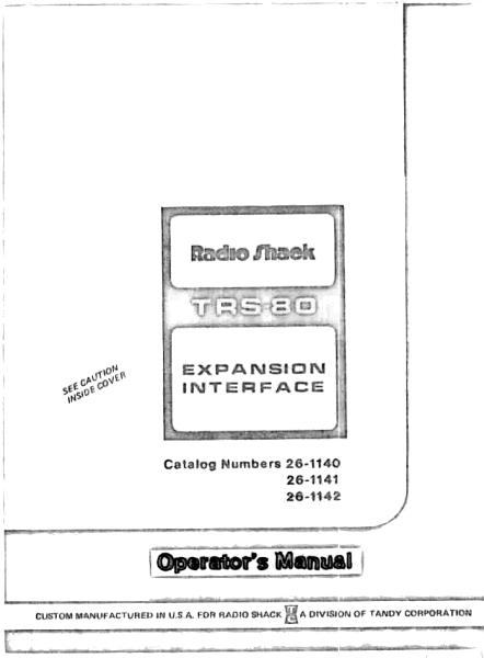 Radio Shack TRS-80 EXPANSION INTERFACE