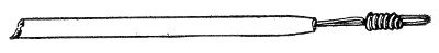 Fig. 184.—Platinum wire for burning hole through parietes.