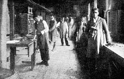 BOYS IN CARPENTER SHOP, TILLOTSON COLLEGE.