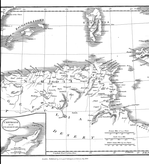 Map: The Carthaginian Empire in Africa.