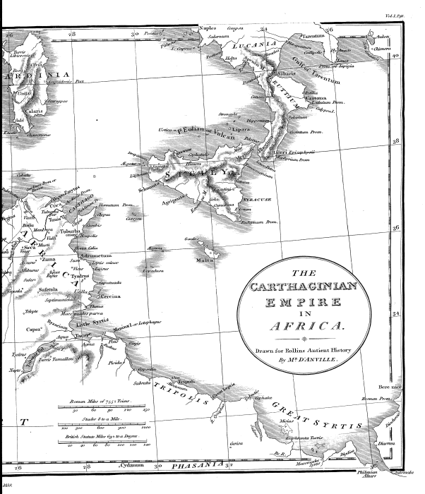 Map: The Carthaginian Empire in Africa.