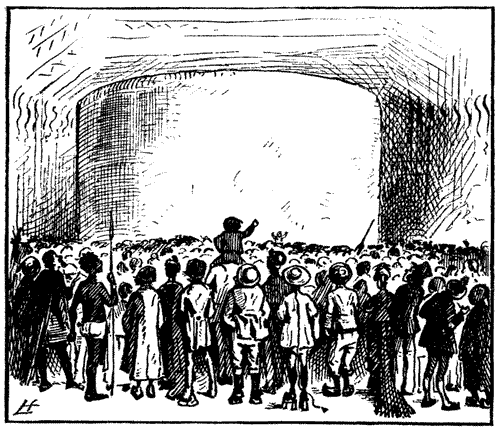 "ENCIRCLED ALL DAY BY A WONDERING THRONG."