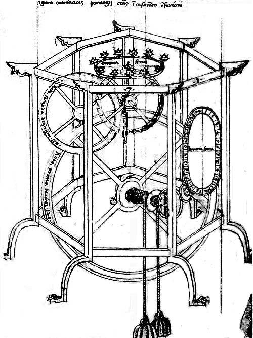 Framework Structure of the Astronomical Clock of Giovanni de Dondi of Padua, A.D. 1364.