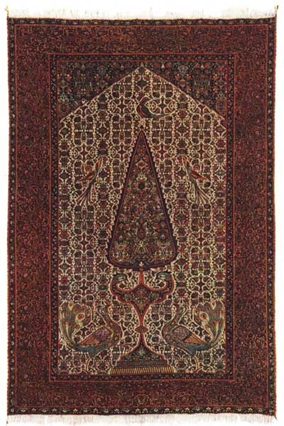 OLD KIRMAN PRAYER RUG