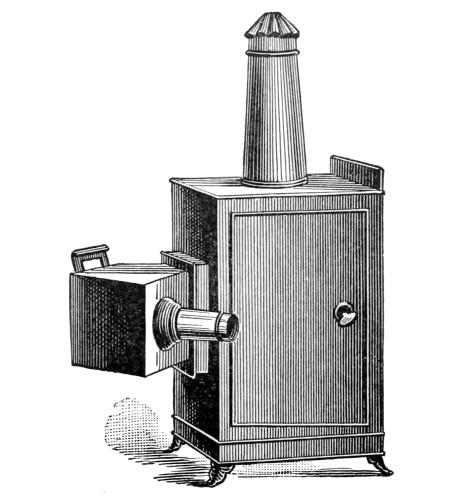 McALLISTER MAGIC LANTERN, No. 653, WITH WONDER CAMERA ATTACHMENT.  From the Annual Encyclopedia. Copyrighted, 1891, by D. Appleton & Co.